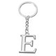 thumbnail image 1 of Llavero de letra inicial Uxcell Letra E Colgante de llavero Decoración para bolso o mochila Plateado, 1 of 7