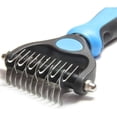 thumbnail image 2 of Pet Clearance! Pet Grooming Brush - Double Sided Dematting Undercoat Rake for Dogs and Cats, Extra Wide Pet Brush to Reduce Shedding by 95%(Pink), 2 of 9