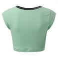 thumbnail image 5 of Kcodviy Womens V Neck Short 1X Top Sleeve Racer Back Tank Active Crop Pack Tops Halter Neck Crop Active Top Set Women Top, 5 of 5