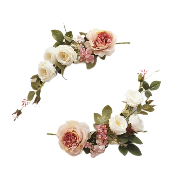 Guirnalda de flores decorativas realistas, guirnalda de flores artificiales para bodas 40cm