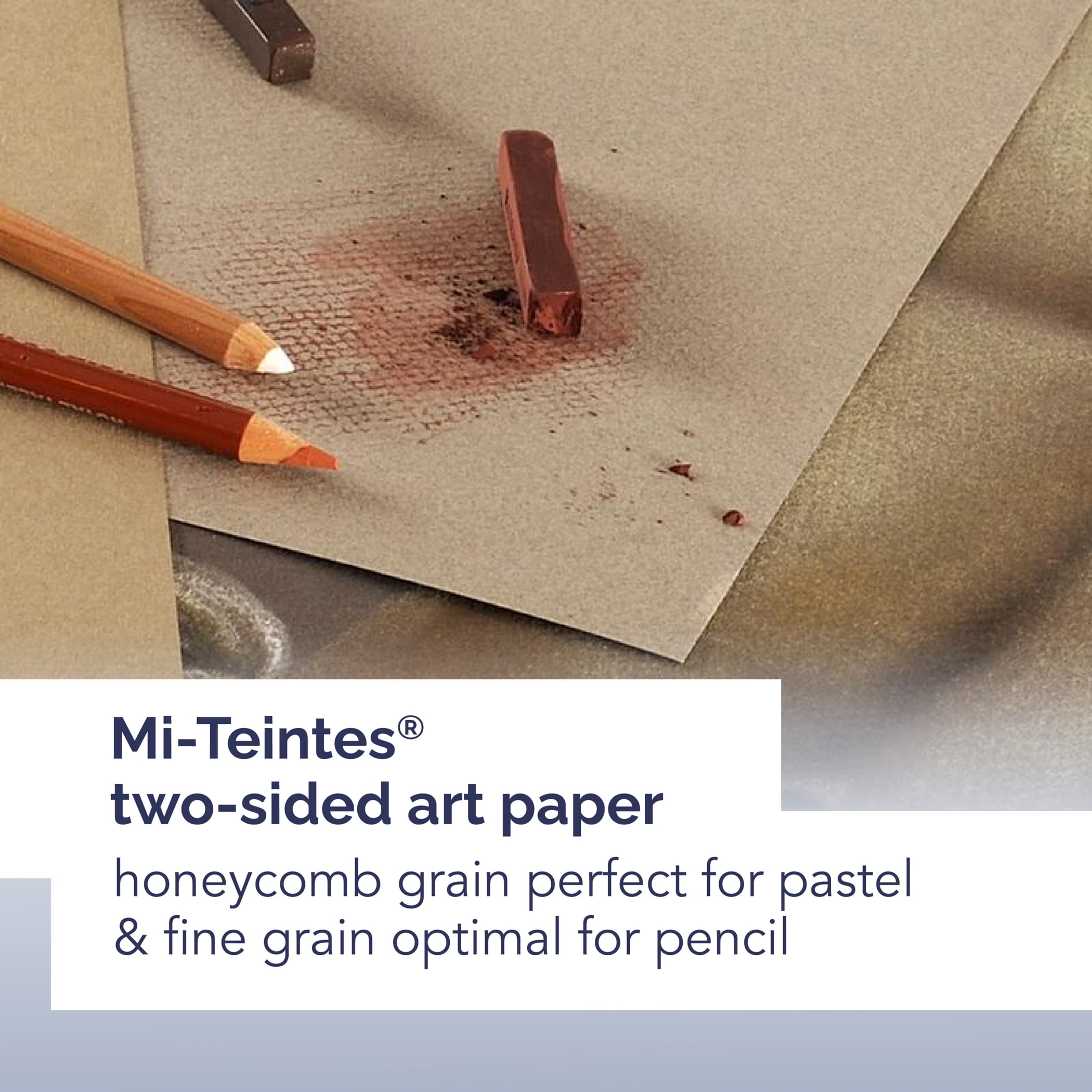 Canson Artist Series Mi-Teintes Pastel Pad, Earth Tones, Foldover Binding, 24 Sheet, 9x12 inch, Pack of 2