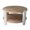 31.5" Coffee Table, variant on Hassch 2-Tier Round Coffee Table with Carved White Legs and Natural Brown Top, 31.5" Modern Farmhouse Circle Center Table for Living Room, Easy to Assemble