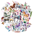 thumbnail image 6 of cartoon Unicorn Theme Stickers, Waterproof Unicorn Theme Sticker for Water Bottle Laptop Phone Cases Planner Skateboard Luggage Helmet Party Favor Decor, Ideal for Adults Teens Teacher Rewards, 6 of 9