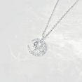 thumbnail image 4 of Dreamy Star and Moon Necklace for Women - S925 Sterling Silver Luxury Pendant, Unique Clavicle Chain, Perfect Valentine's Day Gift for Her, 4 of 7