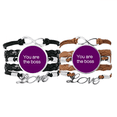 thumbnail image 1 of El respetuoso superior Pulsera pareja de cuerdas de cuero Unbranded  M, 1 of 3