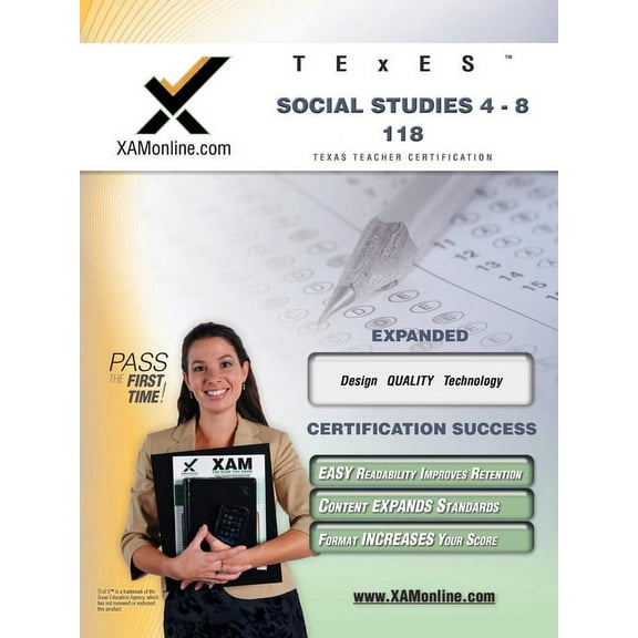 XAM TEXES TExES Social Studies 4-8 118 Teacher Certification Test Prep Study Guide, (Paperback)