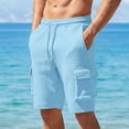 thumbnail image 2 of Cargo Shorts Men Mens Casual Shorts Mens Running Shorts Quick Dry Sweatshorts Mens Chinos Short Dress Shorts Drawstring Elastic High Waisted Summer Shorts Beach Vacation Shorts with Pockets, 2 of 4