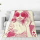 thumbnail image 1 of Fotbe Ace Of Diamonds Lady Manta de Franela Acolchonada con Estampado, Súper Suave y Esponjosa, Extra Grande para Sofá, Cama, Uso Todo el Año-50"x40", 1 of 7
