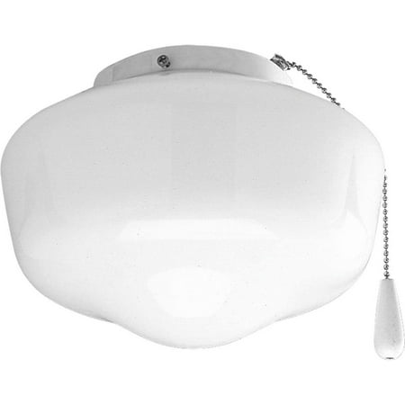 

AirPro Collection One-Light Ceiling Fan Light Finish: White - Glass: Opal