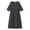 AA-Dark Gray, variant on HONHUZH Womens Wedding Guest Dresses Plus Size V Neck 3/4 Sleeve Midi Dress Flowy Cotton Boho Long Dress XS-5XL