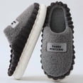 thumbnail image 1 of Pantuflas de felpa suave y acogedoras "Happy Everyday" para casa, antideslizantes, para interiores, para hombre, zapatos de invierno, 1 of 5