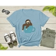 thumbnail image 4 of Coffee Drink Lover Happy Sloth Animal Sitting Coffee Cup T-Shirt Coffee Lover Sloth Animal Shirt for Men Women Kids Boys Girls Teen Tshirt, 4 of 8