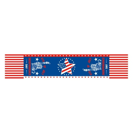 

Tablecloths Table Runner With USA Flag Topper Toothpicks 4th Of July Patriotic Memorial Day Independence Day Holiday Kitchen Dining Table Runners For Home Party Decor