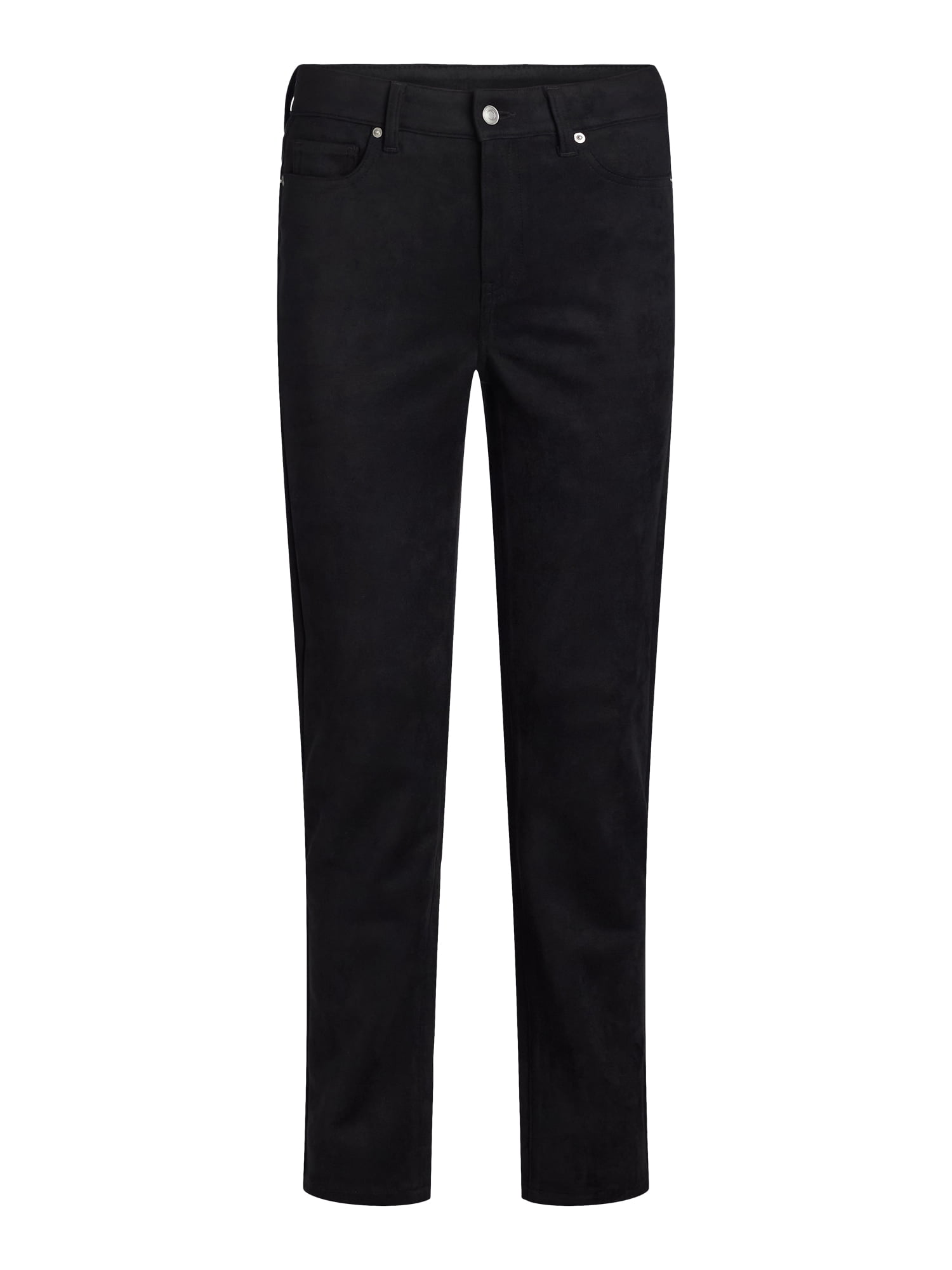 Time and Tru Women's and Women’s Plus Faux Suede Straight Leg Pants, Sizes 2-20
