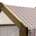 thumbnail image 5 of Casino Pet House, Playings Cards Clubs Hearts Symmetrical Geometric Repeating Ornamental, Outdoor & Indoor Portable Dog Kennel with Pillow and Cover, 5 Sizes, Scarlet Black, by Ambesonne, 5 of 5