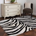 thumbnail image 3 of Black White Zebras Area Rugs 4'x6', Washable Small Throw Rugs for Office Bathroom, Vintage Abstract Art Indoor Outdoor Rug Non-Slip Low Pile Carpet Runner Reversible Floor Mats, 3 of 8