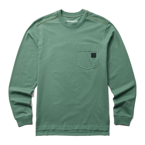Wolverine Guardian Cotton Long Sleeve Pocket Tee Men Work Wear