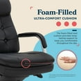 thumbnail image 4 of La-Z-Boy Sonata Executive MidBack Office Chair Bonded Leather Black and Chrome, 4 of 8