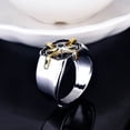 thumbnail image 4 of Mens Two Tone Copper Ring Vintage Geometric Compass Seal Design Ring Electroplated Finish Fashion Modern Style, 4 of 5