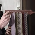 thumbnail image 7 of 16.9'' Pull Out Sliding Tie Rack, Side Mount 20 Hooks Scarf Belt Closet Storage Organizer with Slider, Brown, 7 of 7