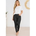 thumbnail image 1 of Pantalón skinny satinado Negro extra grande, 1 of 2