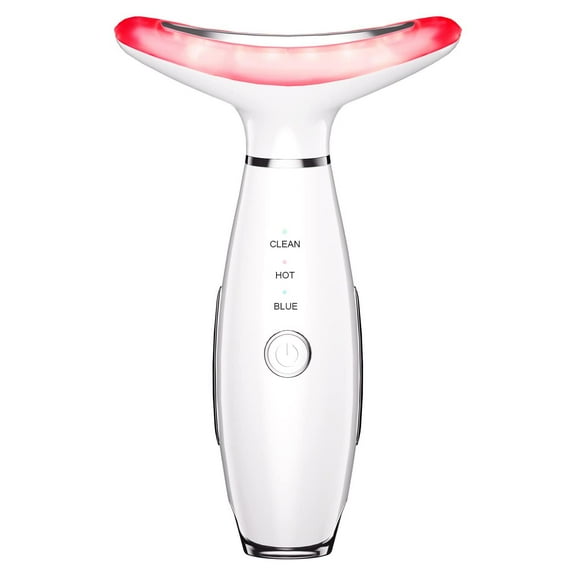 Red Light Beauty Device for Face and Neck. Based on Triple Action L E D, Thermal, and Vibration Technologies.