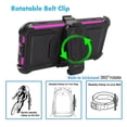 thumbnail image 4 of GoldCherry for iPhone 12 Mini Case,Built-in Screen Protector Heavy Duty Full-Body Rugged Holster Armor Case [Belt Clip][Kickstand] for for iPhone 12 Mini 5.4 Inches(Purple), 4 of 6