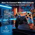 thumbnail image 6 of Rotacess Wireless Controller for P5 Controller, with Dual Vibration/Motion Sensor/Screenshot/3.5mm Audio Jack, Compatible with P5/P5 Pro/P5 Slim Console, Camouflage, 6 of 8