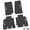 Black w/ Silver & White insert, variant on Flextread Floor Mats for 14-18 Jeep Wrangler JKU 4-Door - Mopar Licensed Factory Fit - Pink w/ Jeep Wave & Wheel Insert - 100% Made in USA