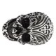 thumbnail image 3 of 1 pieza de decoración de calavera tallada con nubes auspiciosas, decoración de calavera de resina, artesanía de cabeza de calavera, adorno para Halloween, fiesta, hogar (plata y negro), 3 of 7