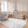thumbnail image 6 of Lahome Decor 5'x7'Floral Living Room Rugs,5x7ft Boho Area Rug for Bedroom Machine Washable Rug- Non-Slip Soft Indoor Carpet, Stain Resistant Low Pile for Farmhouse,Dining Room,Office,Purple, 6 of 9