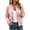 Solid - Pink, variant on Guluxicc Women's Plaid Bomber Jackets Full Zipper Ribbed Cuffs Hem Long Sleeve Casual Jackets for Everyday Fall Winter