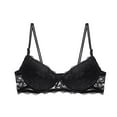 thumbnail image 2 of Diufon Womens Lace Bras Solid Color Half Coverage Soft Bras Push up Breathable Bras, 2 of 7