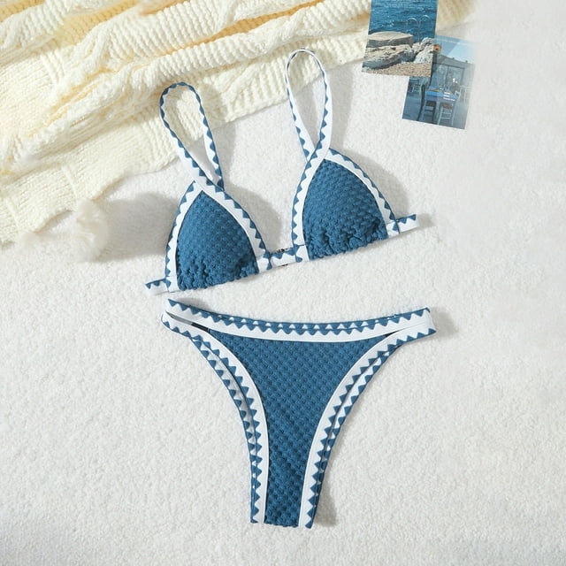 Traje de baño para mujer, traje de baño dividido de moda para mujer, traje de baño deportivo ajustado de cintura alta de comercio exterior, trajes de baño para mujer