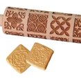 thumbnail image 2 of Rodillo en relieve, OLETNY Rodillo grande con textura de madera para hornear, galletas, rodillos con patrones decorativos, regalos de Navidad para madre, abuela y amigos, 2 of 4