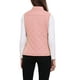 thumbnail image 3 of INSPIRE CHIC Chalecos de mujer con cuello alto, chaleco acolchado con cremallera L Rosa Polvoriento, 3 of 6