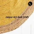 thumbnail image 2 of Jaipur Art And Craft Yellow with Beige Border Handmade Oval Braided Reversible Jute Area Rug Rug Size - (7x9 Sq Feet), (84x108 Inches), (210x270 CM), 2 of 9