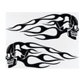 thumbnail image 7 of Walbest 2Pcs Universal Car Motorcycle Motorbike Gas Tank Skull Flame Decals Sticker Decoration - 13.46" x 5.04", 7 of 7