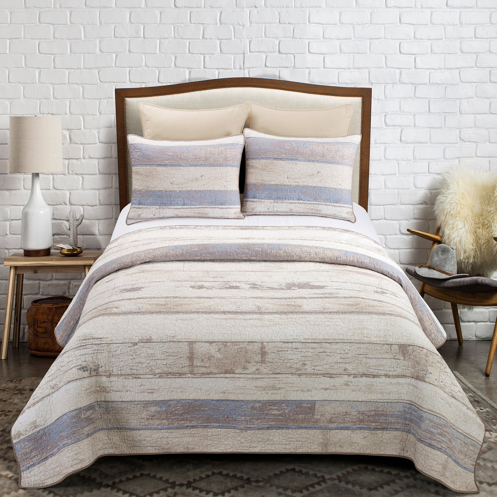 C&F Home Daphne 3 Piece Quilt Set All-Season Reversible Bedspread Oversized B... 