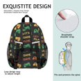 thumbnail image 5 of Game Controller Black Pattern Backpack for School, Cute School Bag with Adjustable Shoulder Straps and Padded Back, 15"x11.42"x5.5", 5 of 5