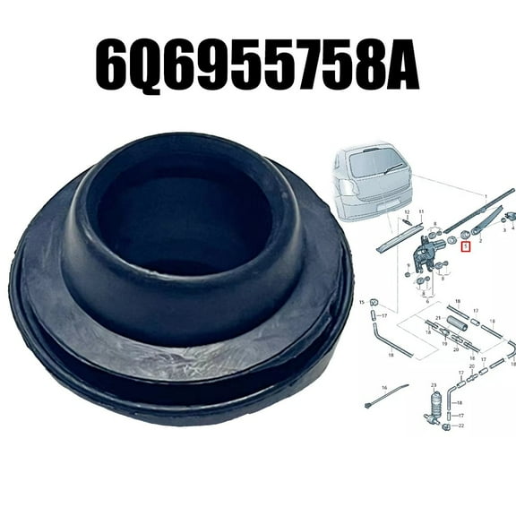 Rear Wiper Rubber Gasket Seal for Skoda for Seat 6Q6955758A