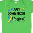 thumbnail image 4 of Inktastic Just Down Right Perfect Down Syndrome Awareness Ribbon Boys or Girls Baby Bodysuit, 4 of 5
