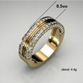 thumbnail image 6 of SEPARQI Mens Titanium Ring Wedding Band Cubic Zirconia Plated 14K Gold Plated Engagement For Men And Women Wide Ring With White Gift Box, 6 of 9