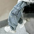 thumbnail image 4 of WOYY Boys Lined Cargo Jeans Winter Kids Straight Denim Pants, Sizes 7-8, 4 of 4