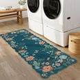 thumbnail image 2 of Moynesa 2'5''x8' Floral Runners for Hallways, 2.5x8ft Kitchen Runner Rug Ultra-Thin Soft Rug, Non-Slip Washable Rug Runner Stain Resistant Boho Rug Low-Pile Carpet Runner for Bathroom Bedroom,Blue, 2 of 7