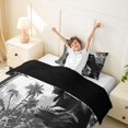 thumbnail image 3 of Manfei Retro T-Rex Twin Duvet Cover,Wild Dinosaur Animals Twin Bedding,Gray Black,Black Reversible,1 Duvet Cover and 1 Pillowcase, 3 of 6