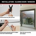 thumbnail image 3 of AEASKIEY Sliding Door Security Bar - Adjustable Heavy Duty Door Stoppers Security Bar for Patio, Window, Hotel, Home, Front Door Apartment, 2PC, 3 of 7
