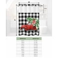 thumbnail image 6 of No Hook Shower Curtain with Snap in Liner, Christmas Red Truck Xmas Tree Black White Plaid Hotel Shower Curtains for Bathroom, Washable Shower Curtain Liner Set with Mesh Top Window, 72”x78”, 6 of 6