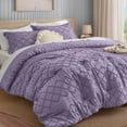thumbnail image 6 of U by Bedsure Comforter Set, Boho Tufted Shabby Chic Bedding Comforter Set, 3 Pieces Vintage Farmhouse Bed Set for All Seasons, Soft Bedding Set with 2 Pillow Shams,Full,Grayish Purple, 6 of 7