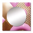 thumbnail image 2 of Designart "Gilded Chaos Patterns In Gold And Blush" Modern Geometric Square Mirror Wall Decor Modern - Large Gold Square Bathroom Mirror - Square Printed Wall Mirror Art, 2 of 5